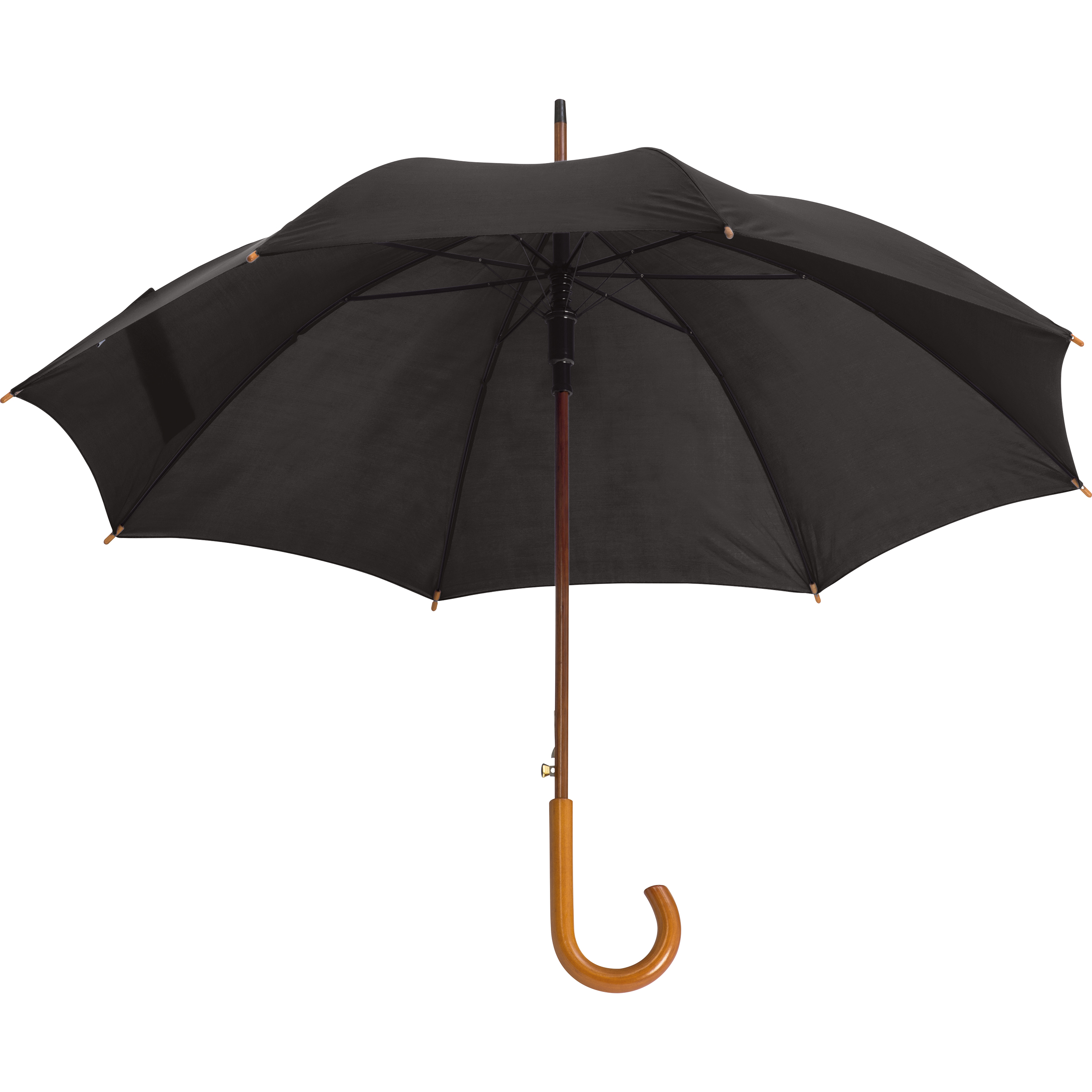 Automatik XL Holz-Regenschirm schwarz