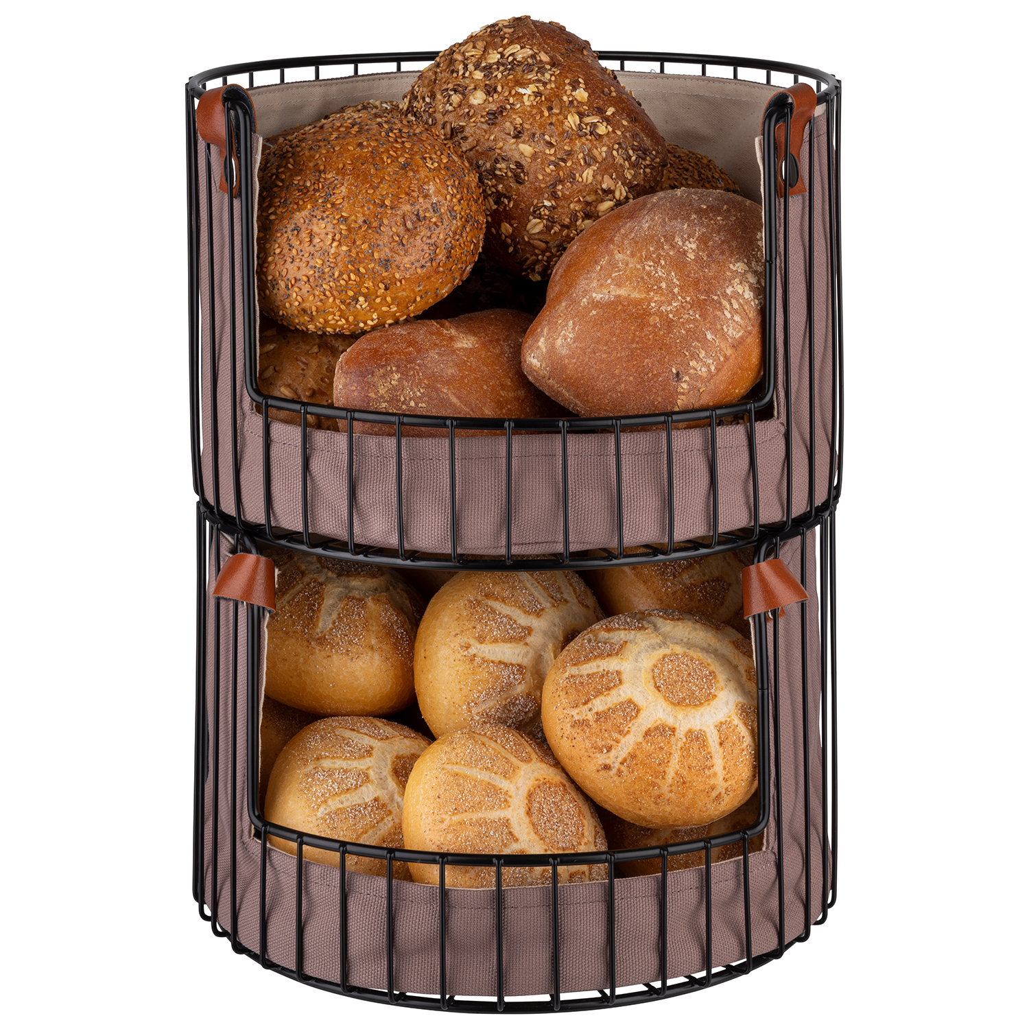 Brot- und Obstkorb aus Draht